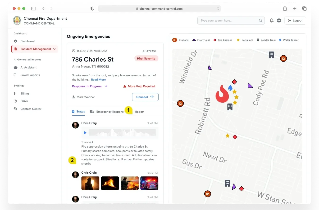 Incident Details Page