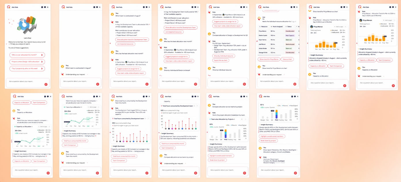 Ask Kais - AI Chat Interface Conversations Grid
