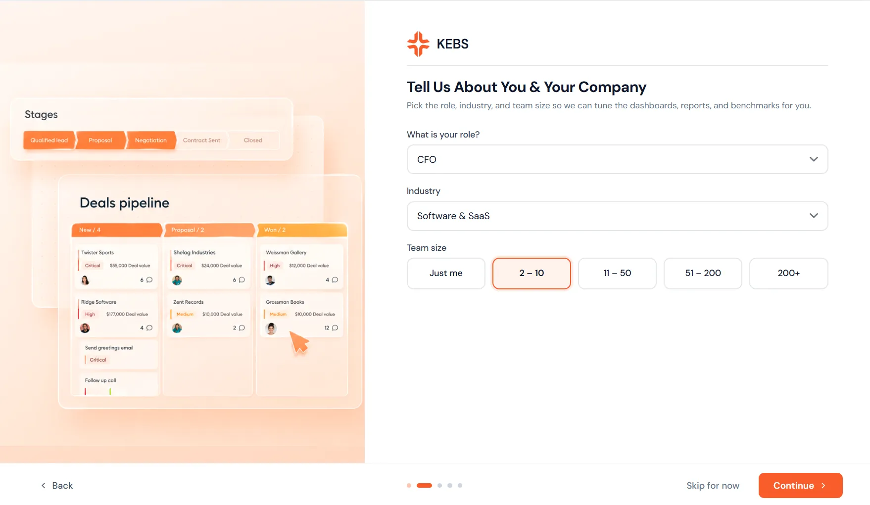 Onboarding — Kaïs greets the user